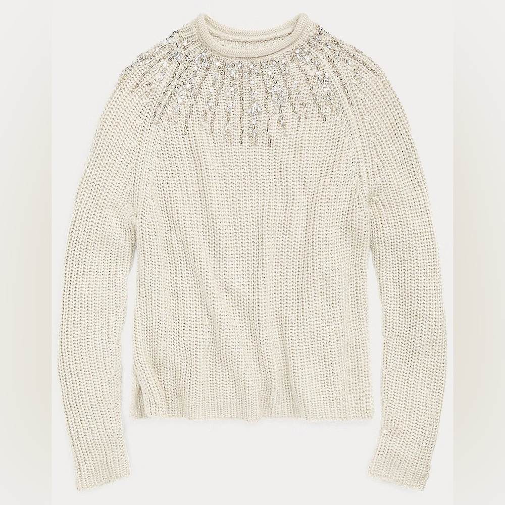 Polo Ralph Lauren - Beaded Metallic Rollneck Sweater - NWOT - Size (M)